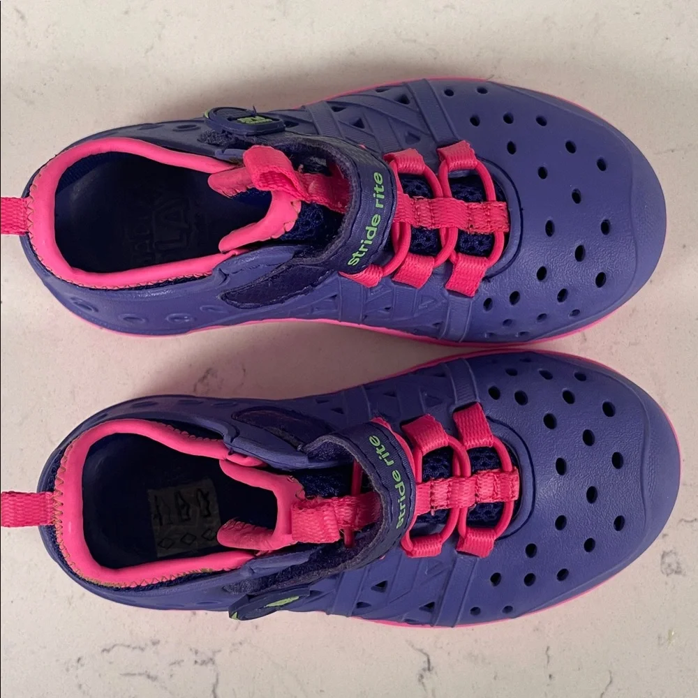Stride Rite Girls Little Kid Made2play Phibian Sneaker Sandal Size 9 Purple Pink